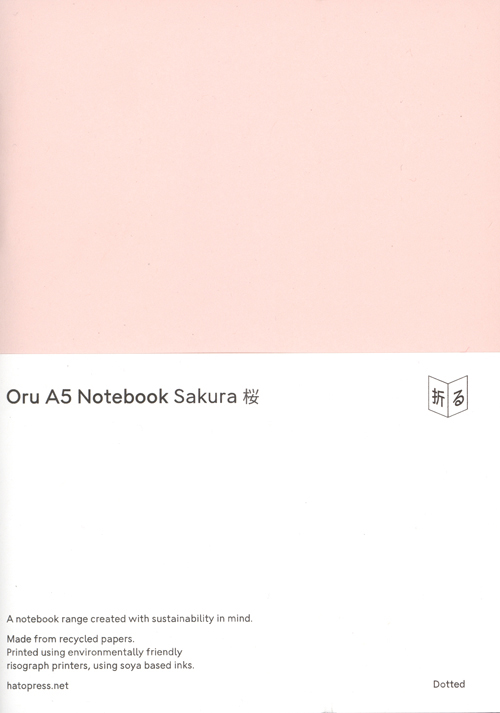 Oru Notebook A5 Sakura Pink Dotted